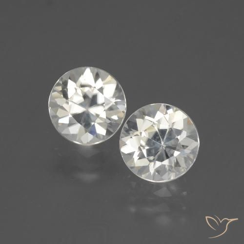4.25ctw Natural Warm White Zircon, Round, VVS