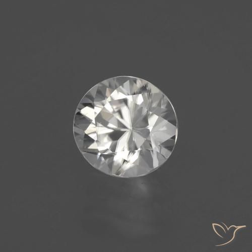 1.82 ct White Zircon Stone, Natural Zircon in Diamond-Cut Shape for Sale