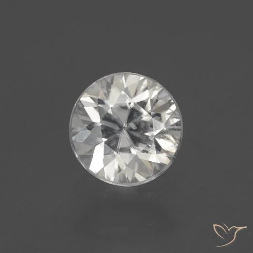 1.91ct Natural Warm White Zircon, Round, VS