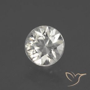 1.91 ct White Zircon Stone, Natural Zircon in Diamond-Cut Shape for Sale