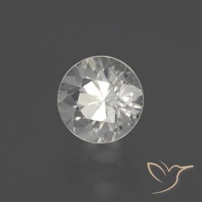 2.14 ct White Zircon Stone, Natural Zircon in Diamond-Cut Shape for Sale