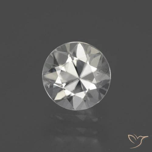 2.22ct Natural Warm White Zircon, Round, VS