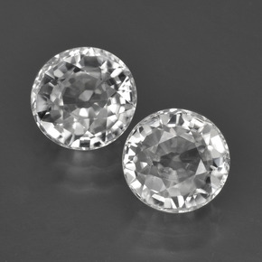 Warm White Zircon Gem - 2.9ct Round Facet (ID: 405344)