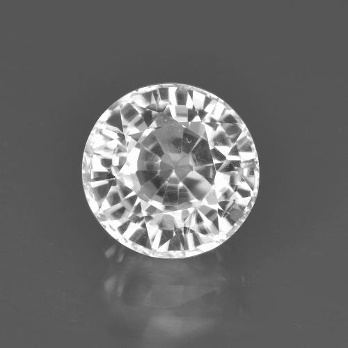 Blanco claro Circón Gema - 3.3ct Faceta Redonda (ID: 405349)