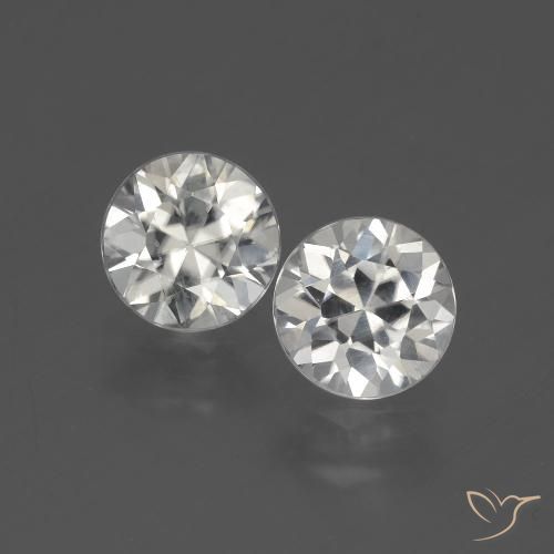 3.72ctw Natural Warm White Zircon, Round, VS