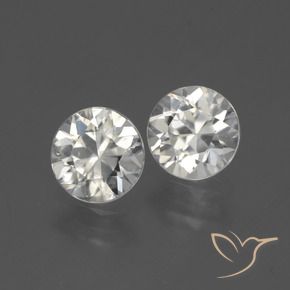 3.72 ctw White Zircon Stones, Natural Zircon in Diamond-Cut Shape for Sale