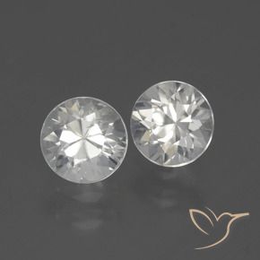 4.18 ctw White Zircon Stones, Natural Zircon in Diamond-Cut Shape for Sale