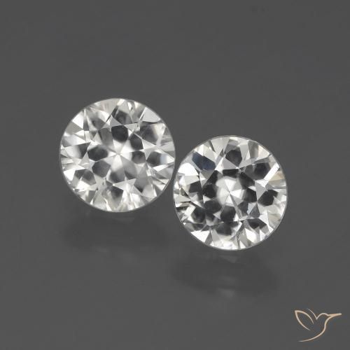 3.76ctw Natural Warm White Zircon, Round, VS