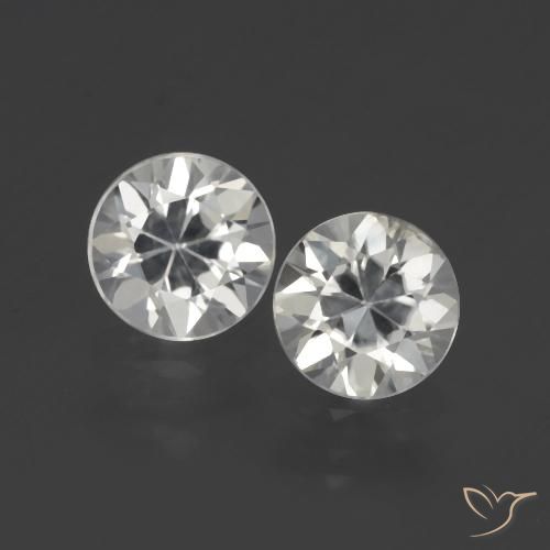 3.04ctw Natural Warm White Zircon, Round, VS