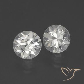 2.92 ctw White Zircon Stones, Natural Zircon in Diamond-Cut Shape for Sale