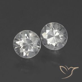2.99 ctw White Zircon Stones, Natural Zircon in Diamond-Cut Shape for Sale