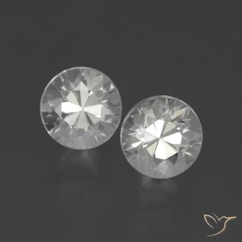 3.50ctw Natural Warm White Zircon, Round, VVS