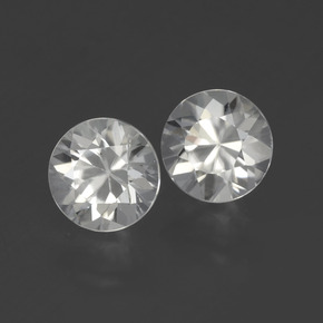 3.34 ctw White Zircon Stones, Natural Zircon in Diamond-Cut Shape for Sale