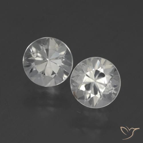 3.3 ct White Zircon, 6.6 mm Diamond Cut From Myanmar, Photo A
