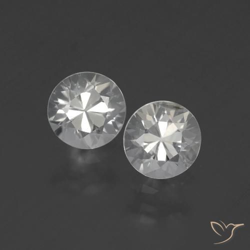 2.43ctw Natural Warm White Zircon, Round, VS