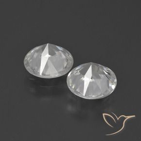 Zircon Gemstones in 7 mm (calibrated) Size for Sale, Zircon Stones in White Color