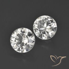 3.99 ctw White Zircon Stones, Natural Zircon in Diamond-Cut Shape for Sale