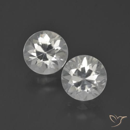 4.46 ct White Zircon, 7.4 mm Diamond Cut From Myanmar, Photo A