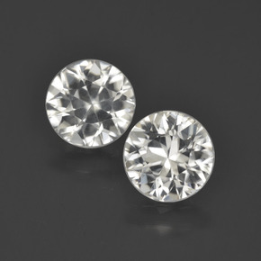 Warm White Zircon Gem - 2ct Diamond-Cut (ID: 405517)