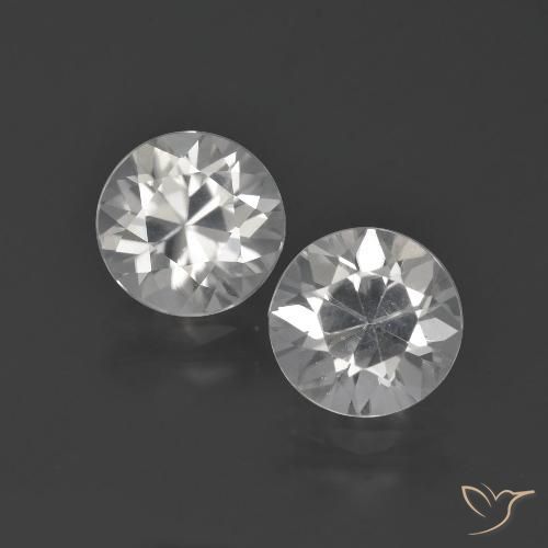 4.32ctw Natural Warm White Zircon, Round, VVS-VS