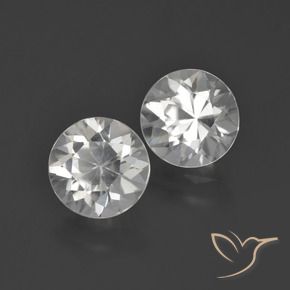 4.32 ctw White Zircon Stones, Natural Zircon in Diamond-Cut Shape for Sale