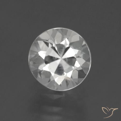 1.80 ct White Zircon Gemstone, Zircon Gem in Diamond-Cut Shape for Sale.