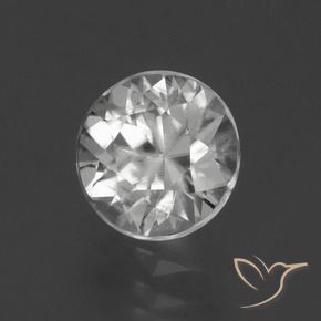 2.06 ct White Zircon Stone, Natural Zircon in Diamond-Cut Shape for Sale