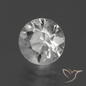2.29 ct White Zircon Stone, Natural Zircon in Diamond-Cut Shape for Sale