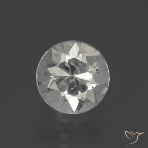 1.61ct Natural Warm White Zircon, Round, VS