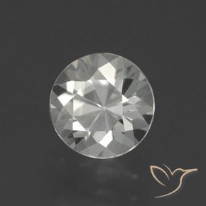 1.76 ct White Zircon Stone, Natural Zircon in Diamond-Cut Shape for Sale