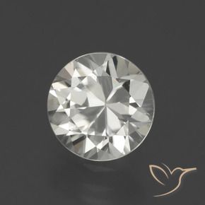 1.87 ct White Zircon Stone, Natural Zircon in Diamond-Cut Shape for Sale