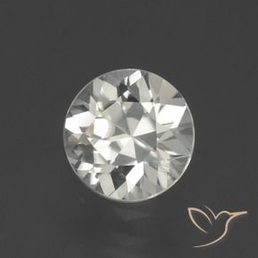 1.93 ct White Zircon Stone, Natural Zircon in Diamond-Cut Shape for Sale