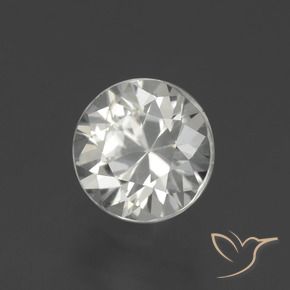 1.92 ct White Zircon Stone, Natural Zircon in Diamond-Cut Shape for Sale