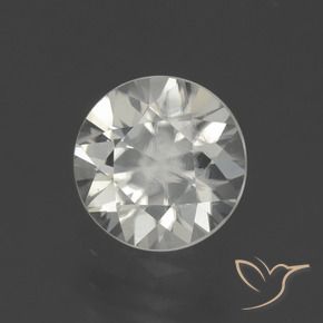 1.95 ct White Zircon Stone, Natural Zircon in Diamond-Cut Shape for Sale