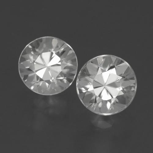 White Zircon Gem - 1.5ct Diamond-Cut (ID: 405605)