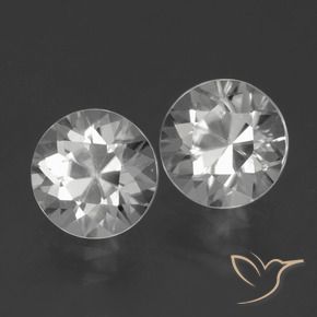 4.05 ctw White Zircon Stones, Natural Zircon in Diamond-Cut Shape for Sale