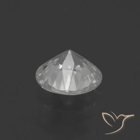 Zircon Gemstone in 6.5 mm (calibrated) Size for Sale, Zircon Stone in Clear White Color