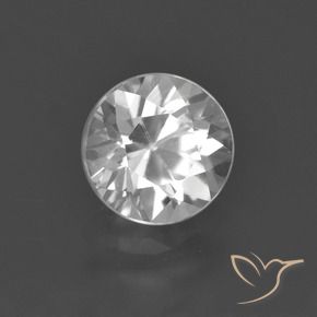 1.56 ct White Zircon Stone, Natural Zircon in Diamond-Cut Shape for Sale