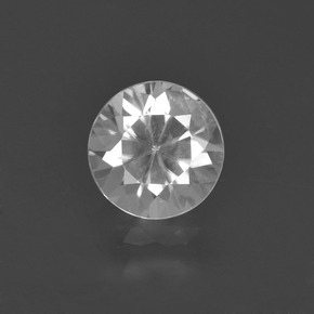 White Zircon Gem - 1.5ct Diamond-Cut (ID: 405619)