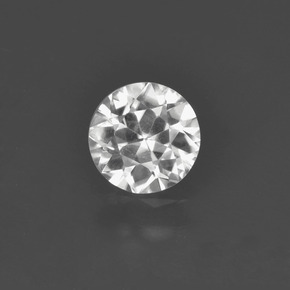 0.91 ct White Zircon Gemstone, Zircon Gem in Diamond-Cut Shape for Sale.