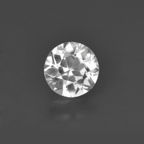 0.91 ct White Zircon Stone, Natural Zircon in Diamond-Cut Shape for Sale