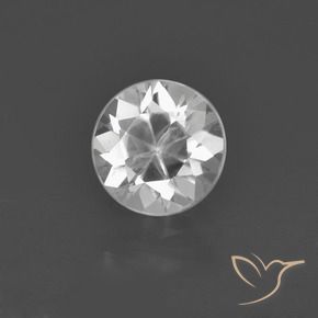1.42 ct White Zircon Stone, Natural Zircon in Diamond-Cut Shape for Sale