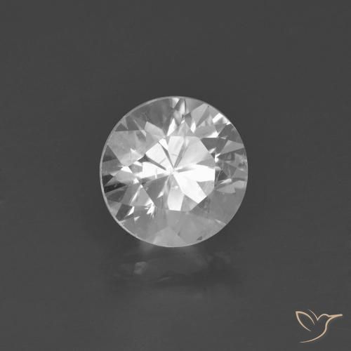 1.85 ct White Zircon Stone, Natural Zircon in Diamond-Cut Shape for Sale