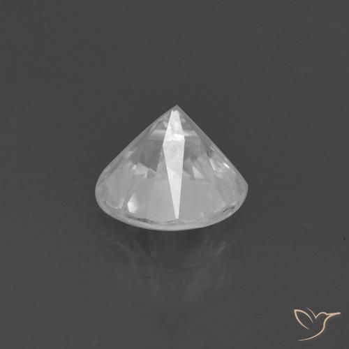 Zircon Gemstone in 7 mm (calibrated) Size for Sale, Zircon Stone in White Color