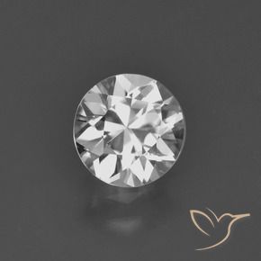 1.35 ct White Zircon Stone, Natural Zircon in Diamond-Cut Shape for Sale