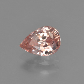 1.03 ct Pink Zircon Stone, Natural Zircon in Pear Facet Shape for Sale