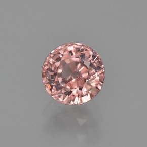 1.38 ct Pink Zircon Stone, Natural Zircon in Round Facet Shape for Sale