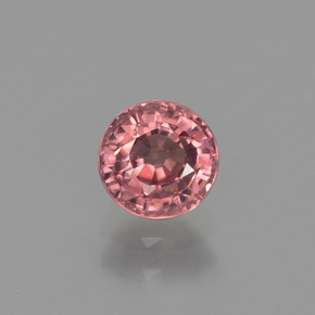 1.02 ct Pink Zircon Gemstone, Zircon Gem in Round Facet Shape for Sale.