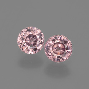 1.45 ct Pink Zircon Gemstone, Zircon Gem in Round Facet Shape for Sale.