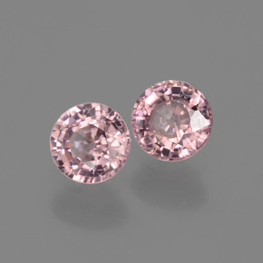 1.45 ct Pink Zircon Stone, Natural Zircon in Round Facet Shape for Sale